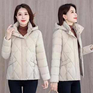 棉衣妈妈装 冬805季 短帽款 韩版 中老年显连瘦棉袄女外套 羽绒棉服装