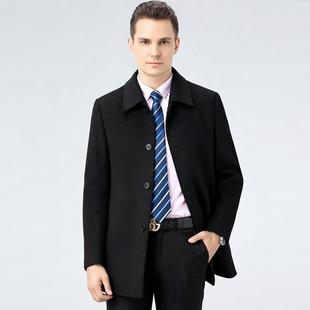 秋冬装保新男羊绒8821-OP大款衣翻领士中长款暖羽绒服中老年羊毛