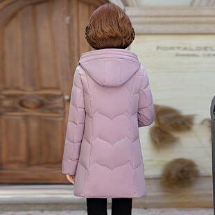 加厚外套8835洋长气牌冬季 牌羽绒品服大码 装 中款 中老年保暖妈 新款