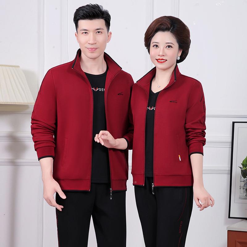 春休闲运套装居家运动740854服锻炼服广场舞秋服侣男士女士动情运