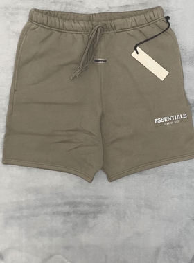 FEAR OF GOD ESSENTIALS 20SS纯棉抽绳小logo反光短裤
