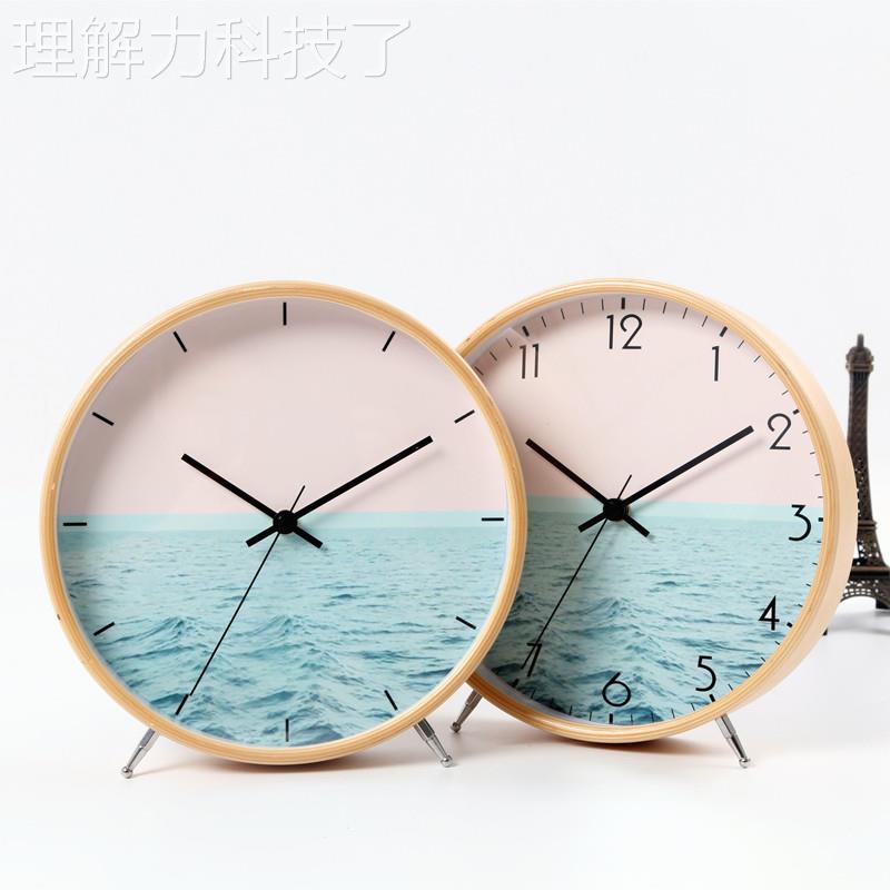现代简约面北欧摆件LRI座钟台钟创意时钟大厅客卧室装饰号静音桌