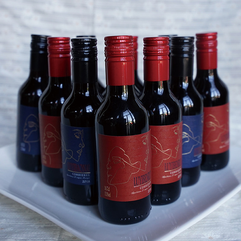 法国红酒科比埃路易宝奈 路易本瑞干红葡萄酒 187ml*12瓶