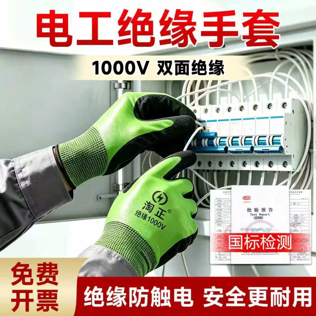 绝缘手套1000v电工380v用低压防电专业高压带电作业防静电防触电