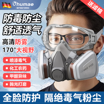 防毒面具化工气体一体款放毒有毒硫化氢化学实验室喷漆专用全面罩