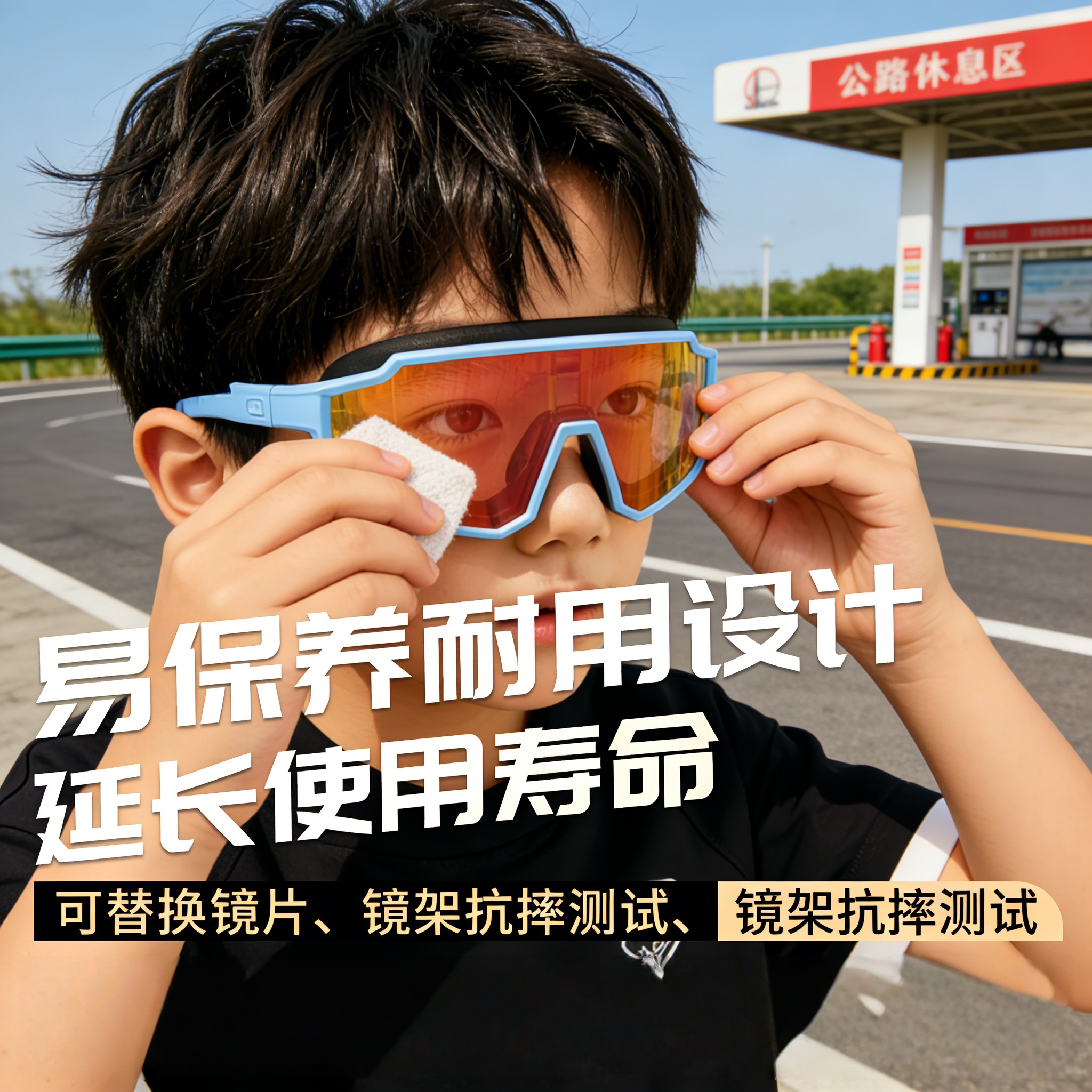 德国儿童骑行护目镜眼镜墨镜登山防风雪地户外运动防紫外线太阳镜