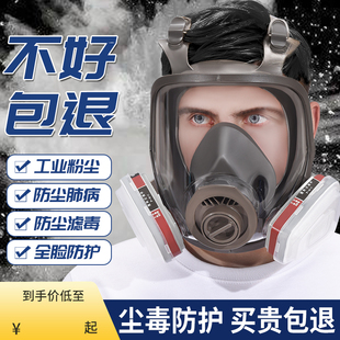 防毒面具全面罩生化化工6800放毒氧气喷漆专用喷塑防护硫化氢防尘