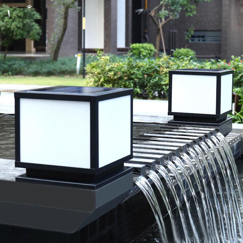 阳台围墙灯中式别墅大门柱子家用庭院墙头灯户外防水太阳能柱头