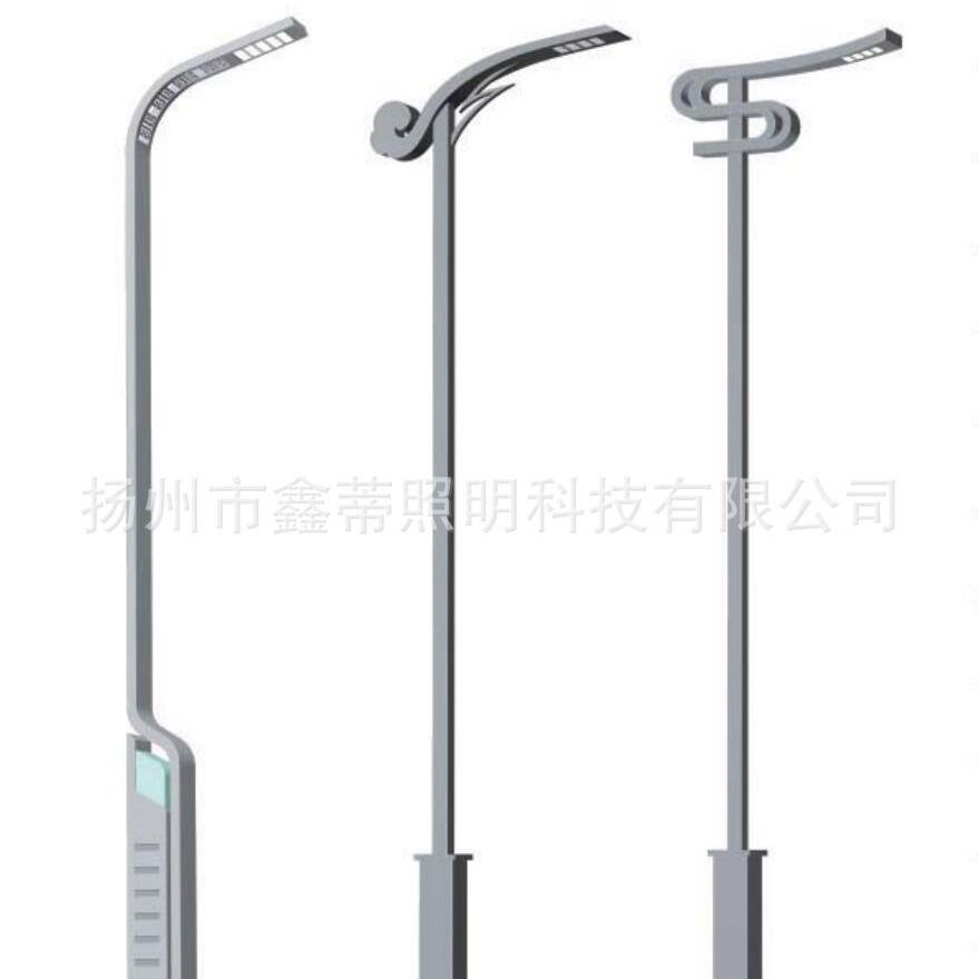 仿古回纹路灯民族风景观灯单双臂路灯杆户外农村8米9米小区