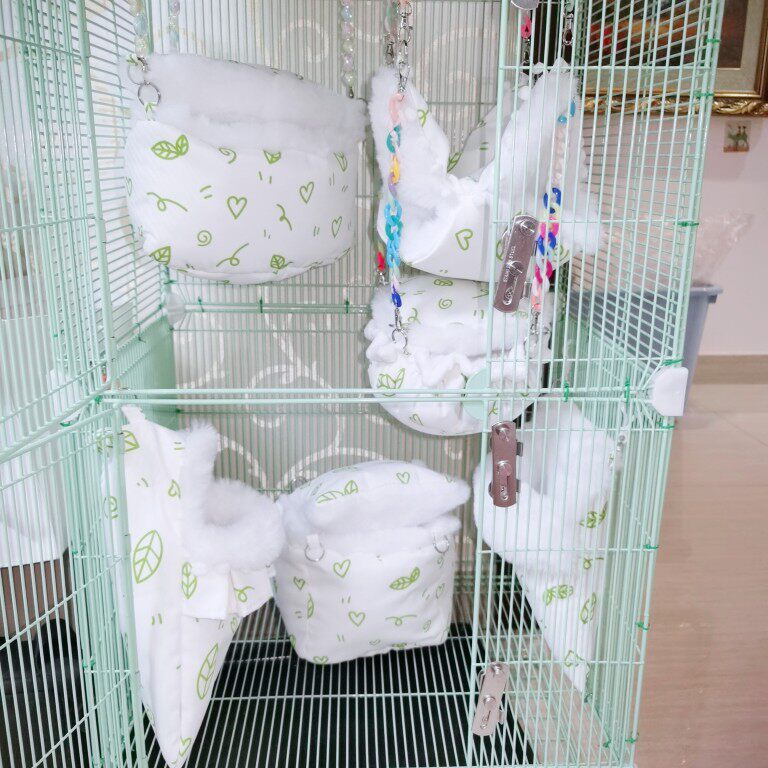 蜜袋鼬棉窝套装蜜袋鼯小窝吊床手工小蜜笼子可爱装冬款大眼飞鼠