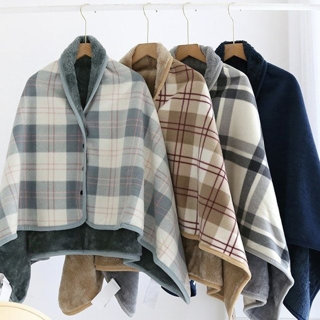 午睡披肩毯可穿带扣婴儿被办公室盖被学生电动车挡风wlw午睡毯子