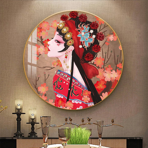 国潮京剧墙壁国潮饭店餐馆挂画