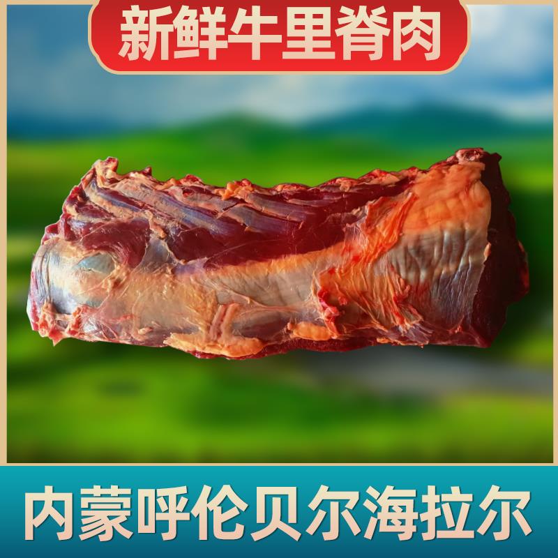 牛里脊肉新鲜5斤黄牛黄膘内蒙古呼伦贝尔海拉尔牛柳肉儿童牛排5斤