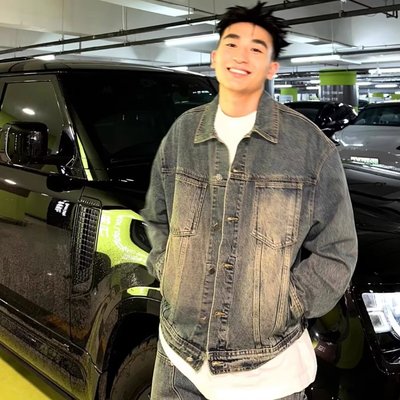 痞帅水洗做旧牛仔外套男黄泥色