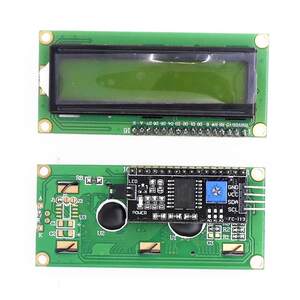 蓝屏黄绿屏 IIC/I2C 1602液晶屏模块 LCD1602A蓝屏背后带模块