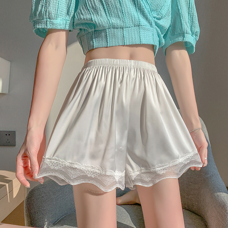 夏季冰感防走光蕾丝花边安全裤
