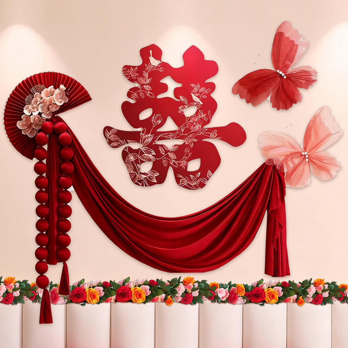 婚房布置套装氛围感床头背景墙