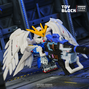 飞翼高达机甲战士自由独角兽扎古报丧女妖第三方积木人仔拼装玩具