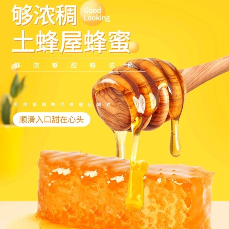 土蜂屋土蜂蜜百花蜜500g瓶装洋槐蜂蜜食用原蜜椴树蜜现货