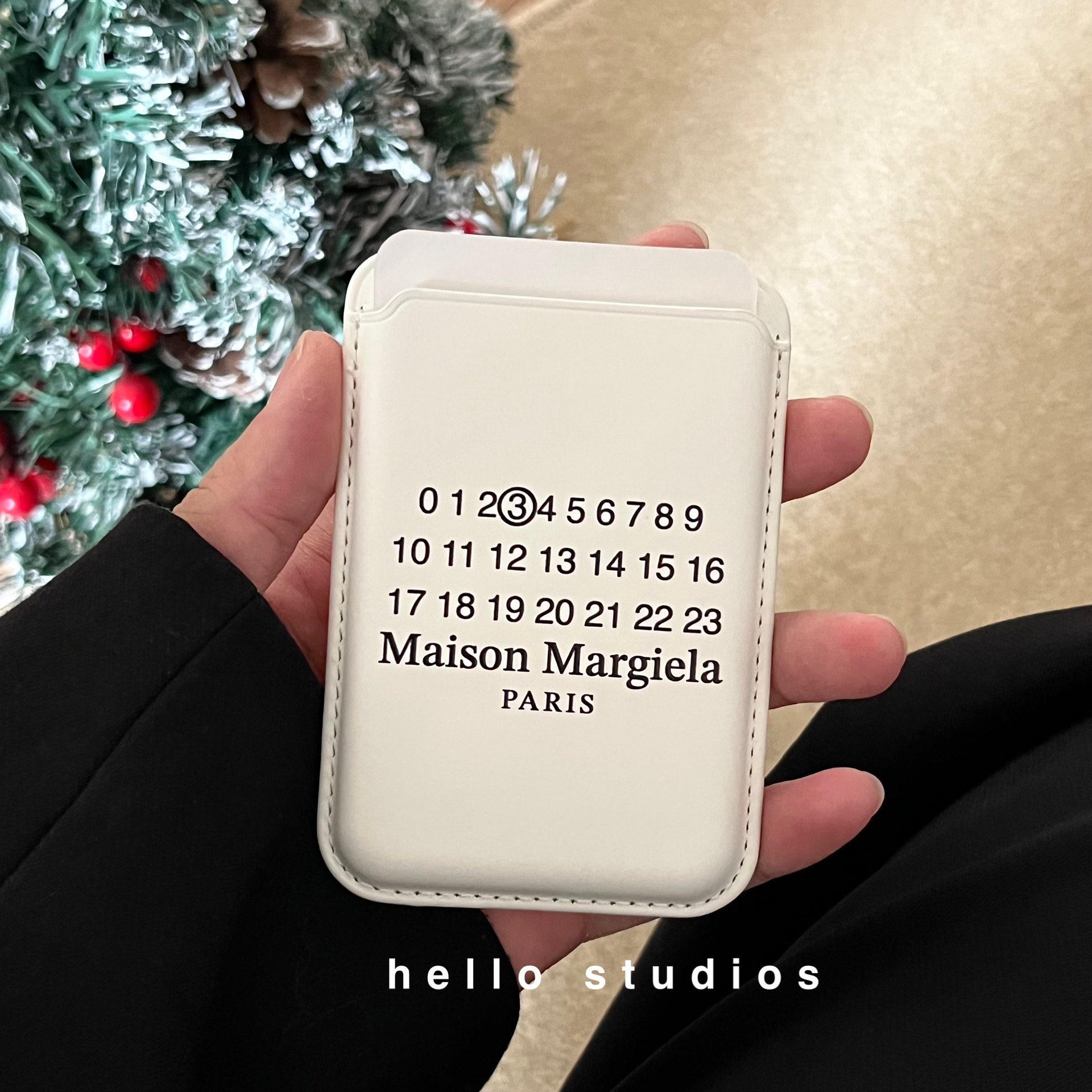 thumbnail for hello studios Margiela Digital Magnetic Card Holder Phone Case for 12 Apple 15promax New iPhone16proMax Full Pack 14PRO Hard 13 Huawei MATE60pro