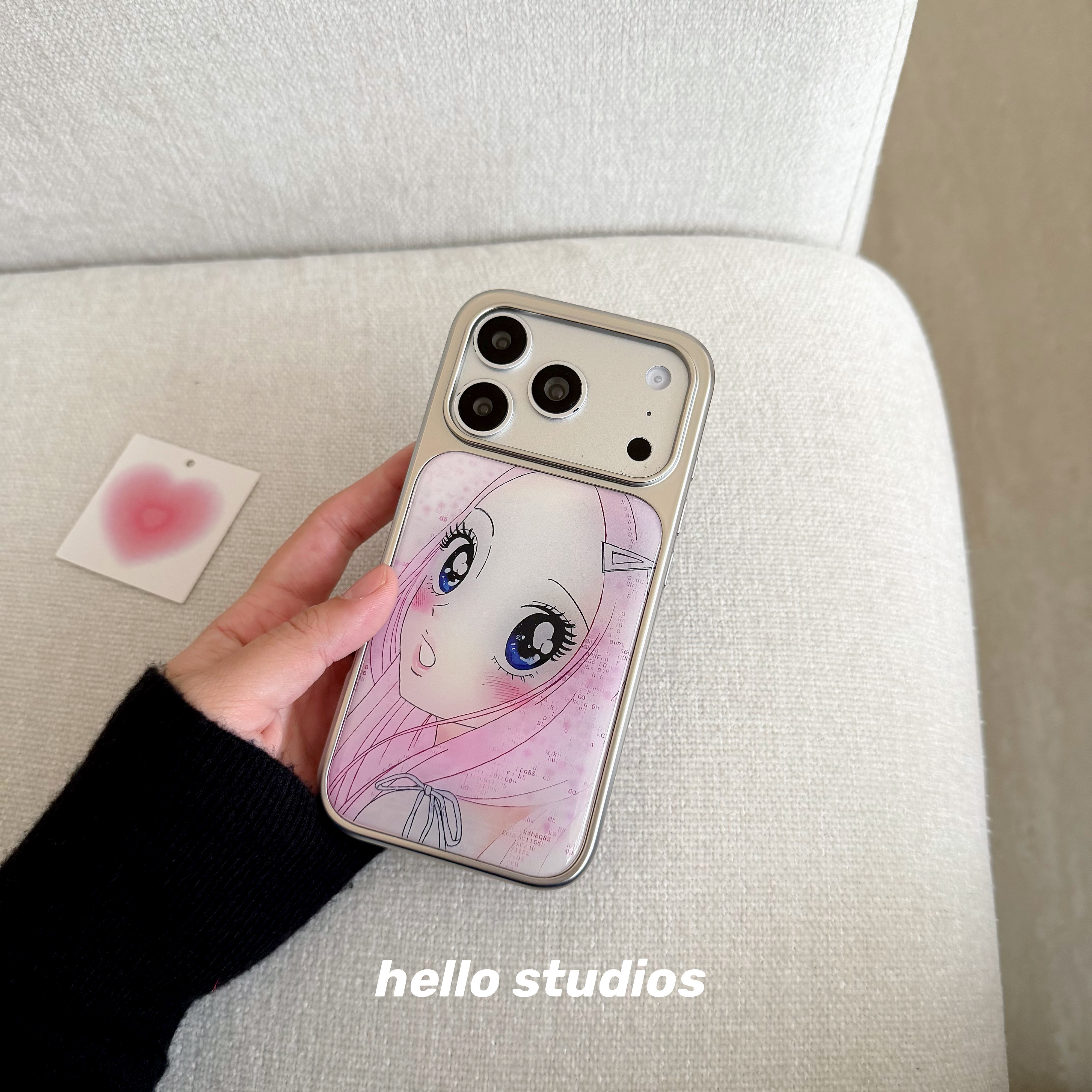 hello studios韩系元气少女漫画女孩银边手机壳适用苹果17promax新款iPhone16PRo/14pro壳15/17pro,3C数码配件,手机保护套/壳,淘宝优惠券,粉丝福利购,淘宝优惠卷