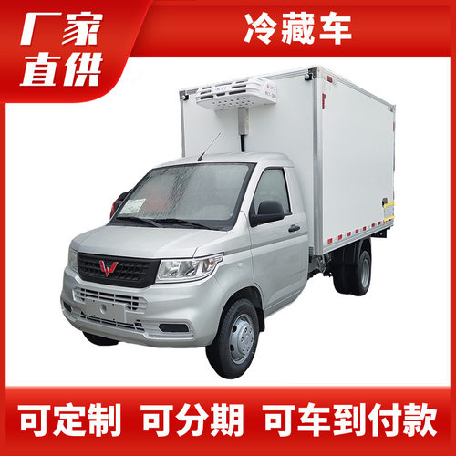 汽油3米蓝牌厢式冷藏车小型冷链车蔬菜水果冷藏运输车