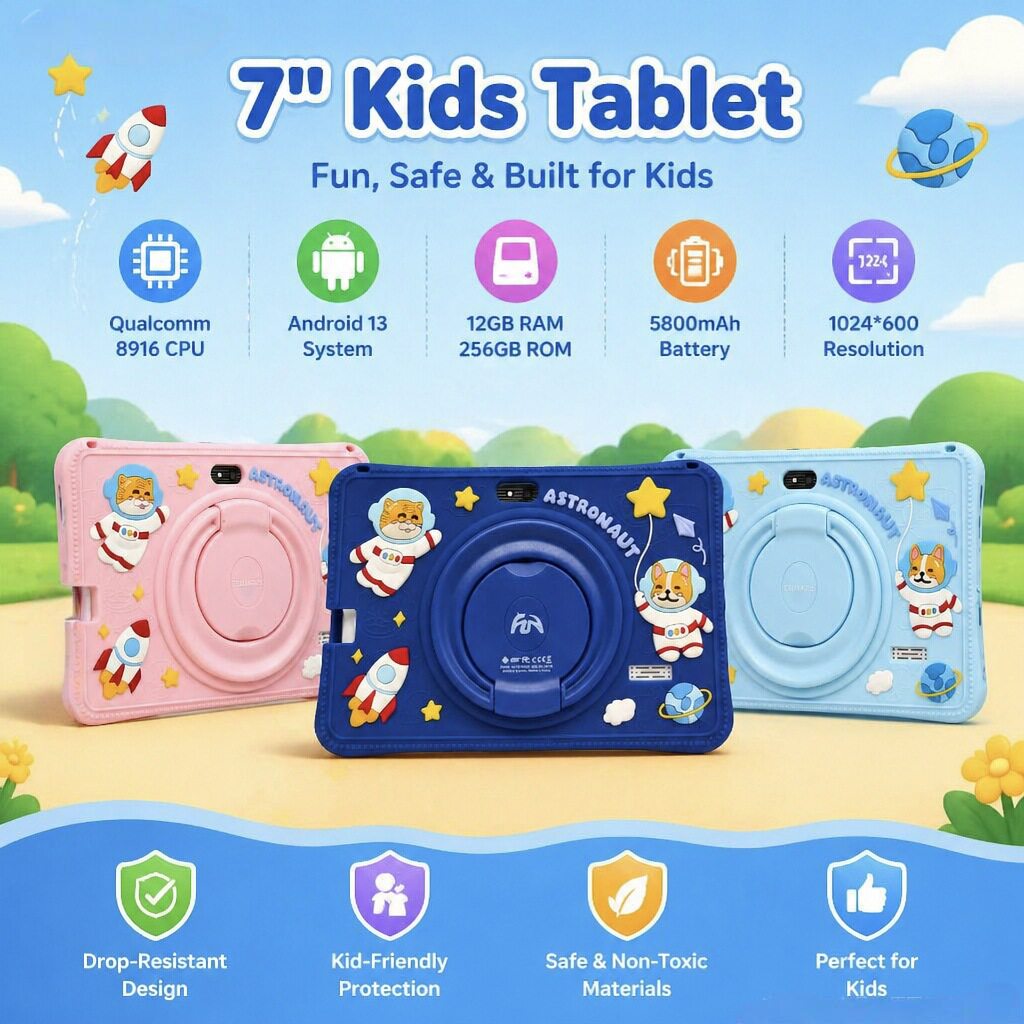 12+256G7寸现货安卓学习机游戏礼品wifi防摔防水平板电脑