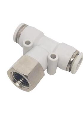 气动PBF04/6/8/10/12mm-M5/01/2/3快速插气管三通内丝牙螺纹接头