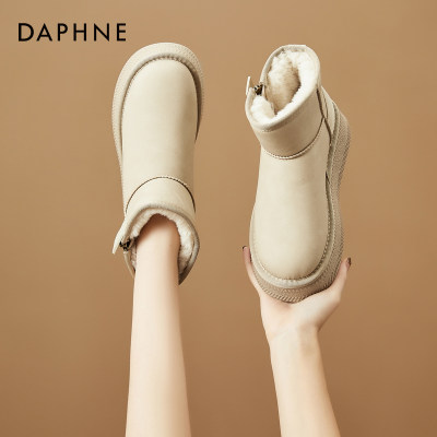 达芙妮加绒雪地靴女款2025爆款