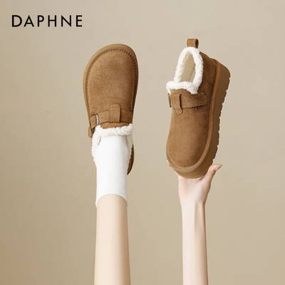 达芙妮2025年冬季新款深口单鞋