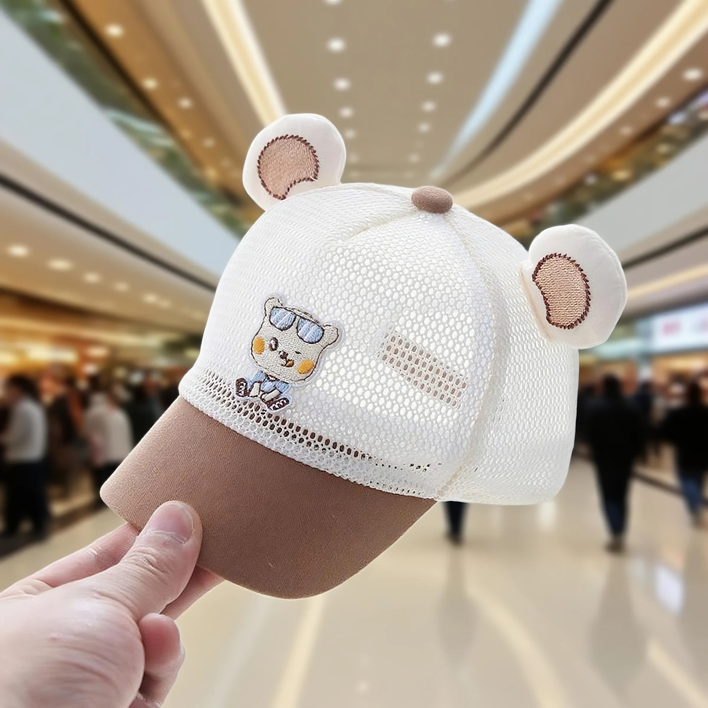 婴儿帽子夏季薄款网眼棒球帽遮阳防晒小月龄宝宝鸭舌帽男宝可爱潮