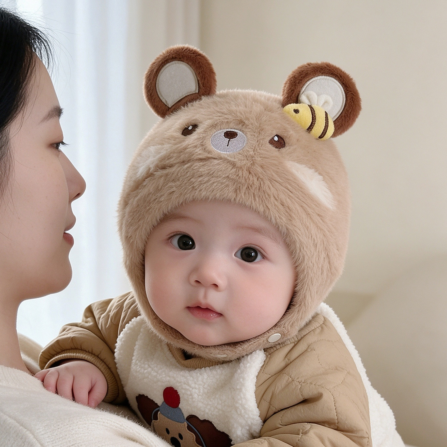 婴儿帽子6到12个月小月龄宝宝