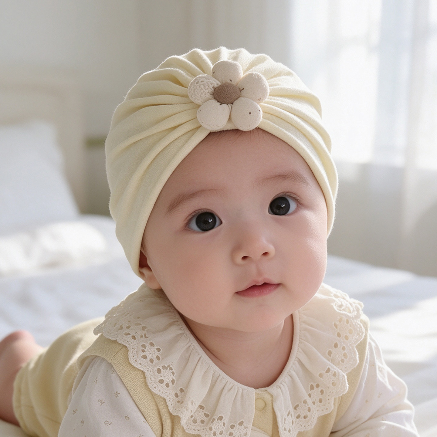 婴儿帽子秋冬季胎帽0到3个月