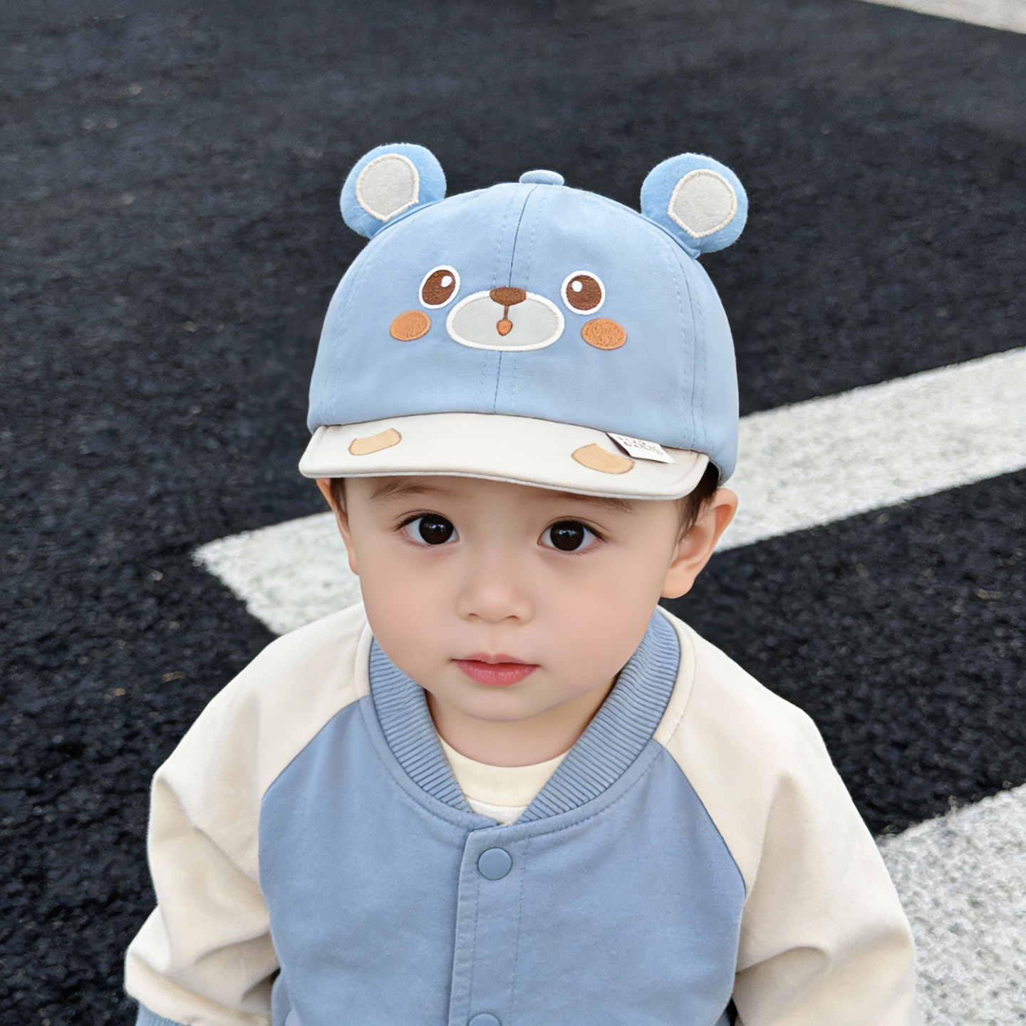 宝宝帽子春秋季薄款男宝软檐鸭舌帽遮阳防晒婴儿棒球帽可爱超萌