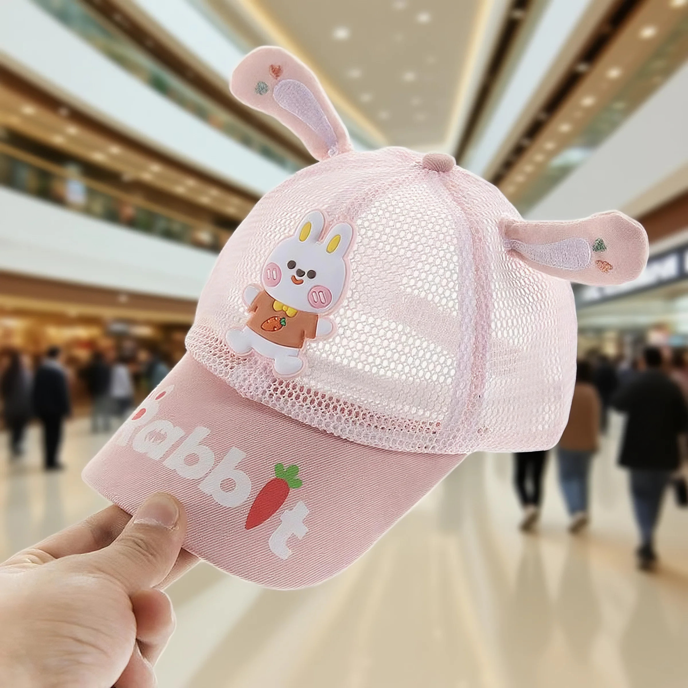 宝宝帽子夏季薄款女宝棒球帽遮阳防晒透气一岁儿童鸭舌帽洋气可爱