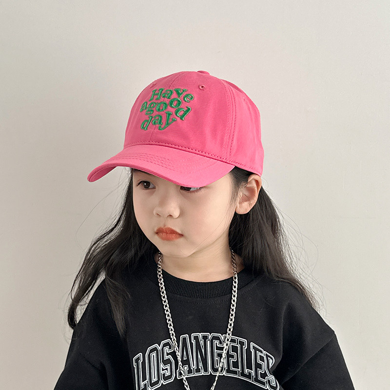 儿童帽子女款2025新款女童棒球帽薄款遮阳户外女孩鸭舌帽韩版洋气