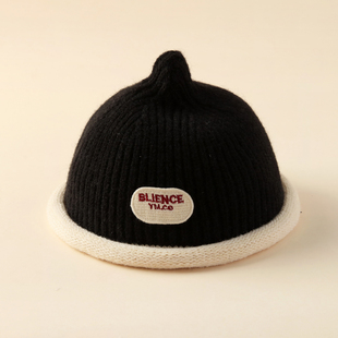 宝宝帽子秋冬季保暖针织帽洋气可爱一岁男宝奶嘴帽防风儿童毛线帽