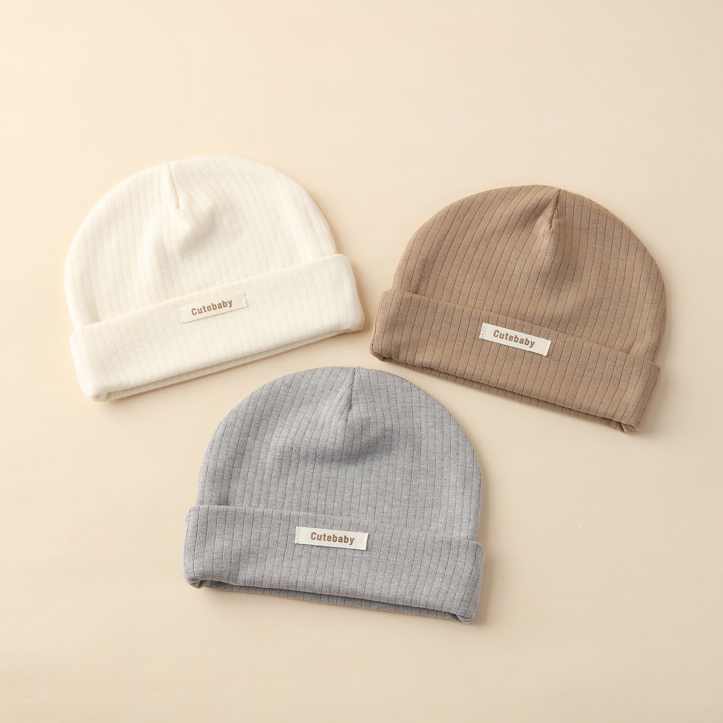 婴儿帽子秋冬季新生儿胎帽洋气