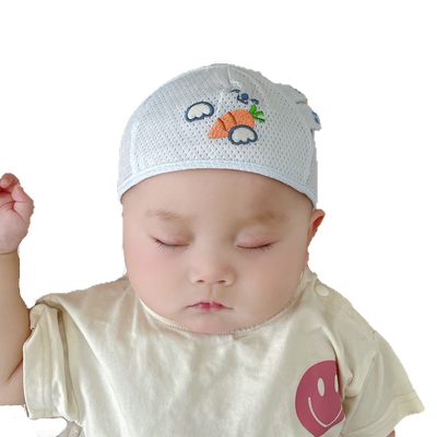 婴儿帽子夏季薄款囟门帽宝宝空顶