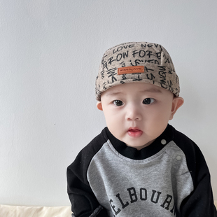 婴儿帽子春秋款男宝宝海盗帽洋气秋冬季韩系婴幼儿帽男孩一岁秋天