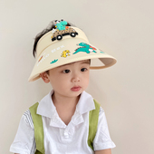 儿童防晒帽夏季 男童空顶遮阳帽防紫外线大帽檐男孩太阳帽2025新款