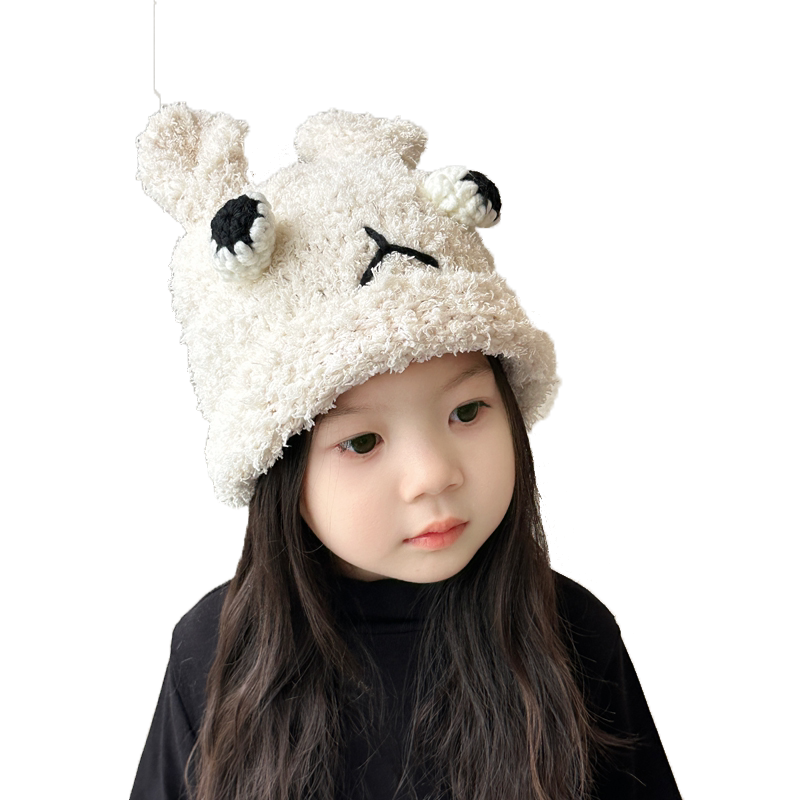 儿童冬季帽子女童小兔子毛绒帽
