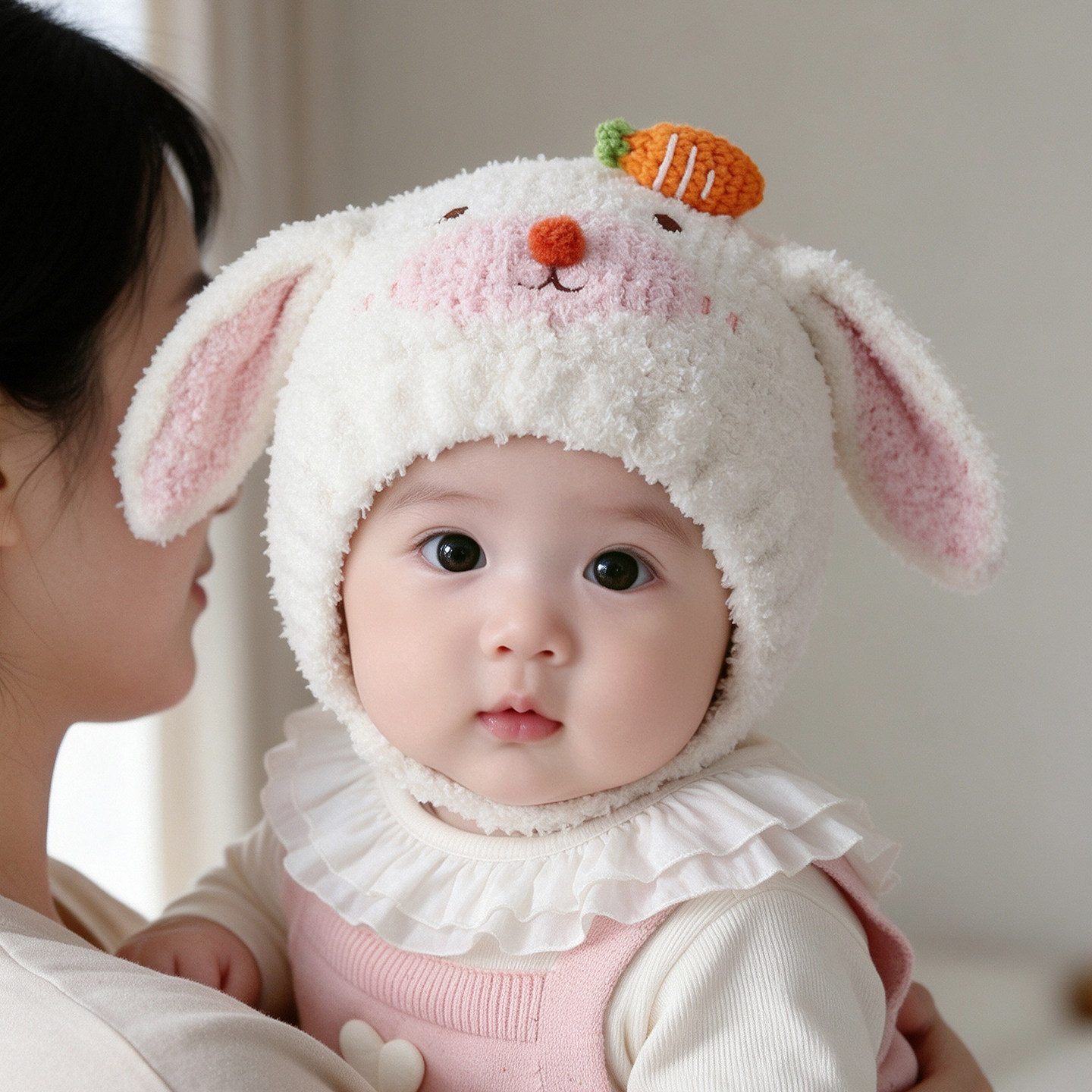 婴儿帽子秋冬季宝宝毛线帽保暖