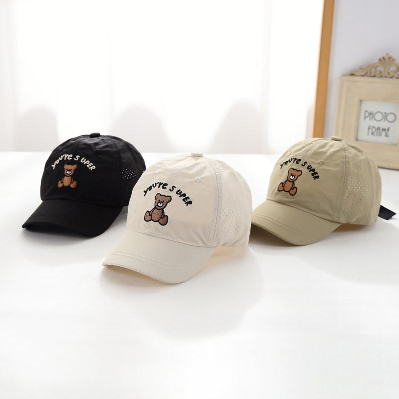 宝宝帽子夏季薄款棒球帽速干透气遮阳外出一岁儿童鸭舌帽防晒男孩