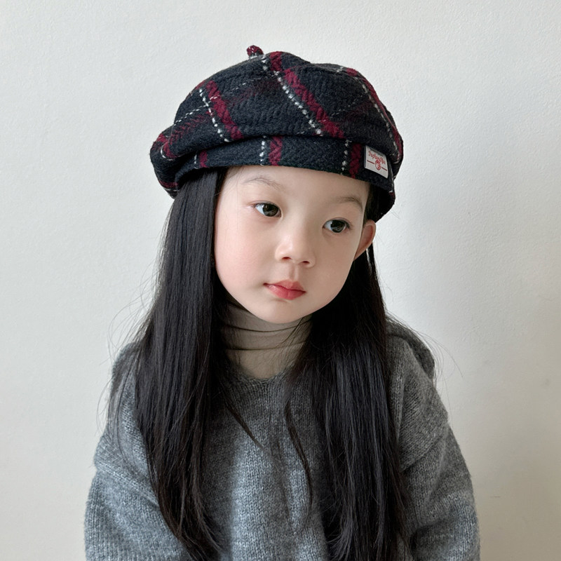 儿童帽子女款2026新款秋冬英伦风