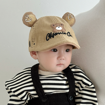 儿童帽子男孩贝雷帽可爱洋气宝宝