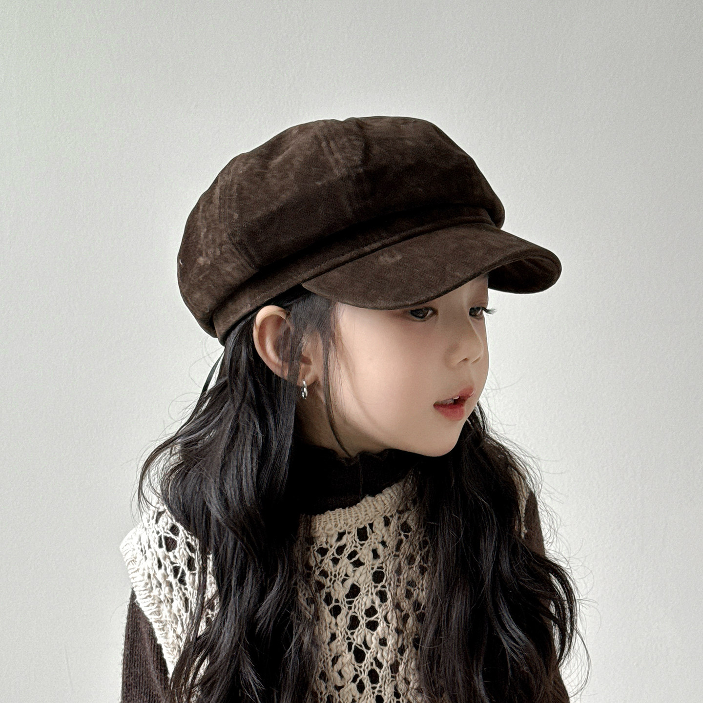 儿童帽子女孩贝雷帽韩版百搭洋气