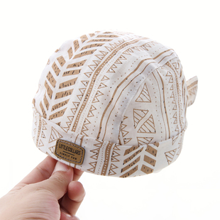 婴儿帽子春秋季男宝洋气海盗帽百搭宝宝套头帽痞帅一岁男孩洋气帽