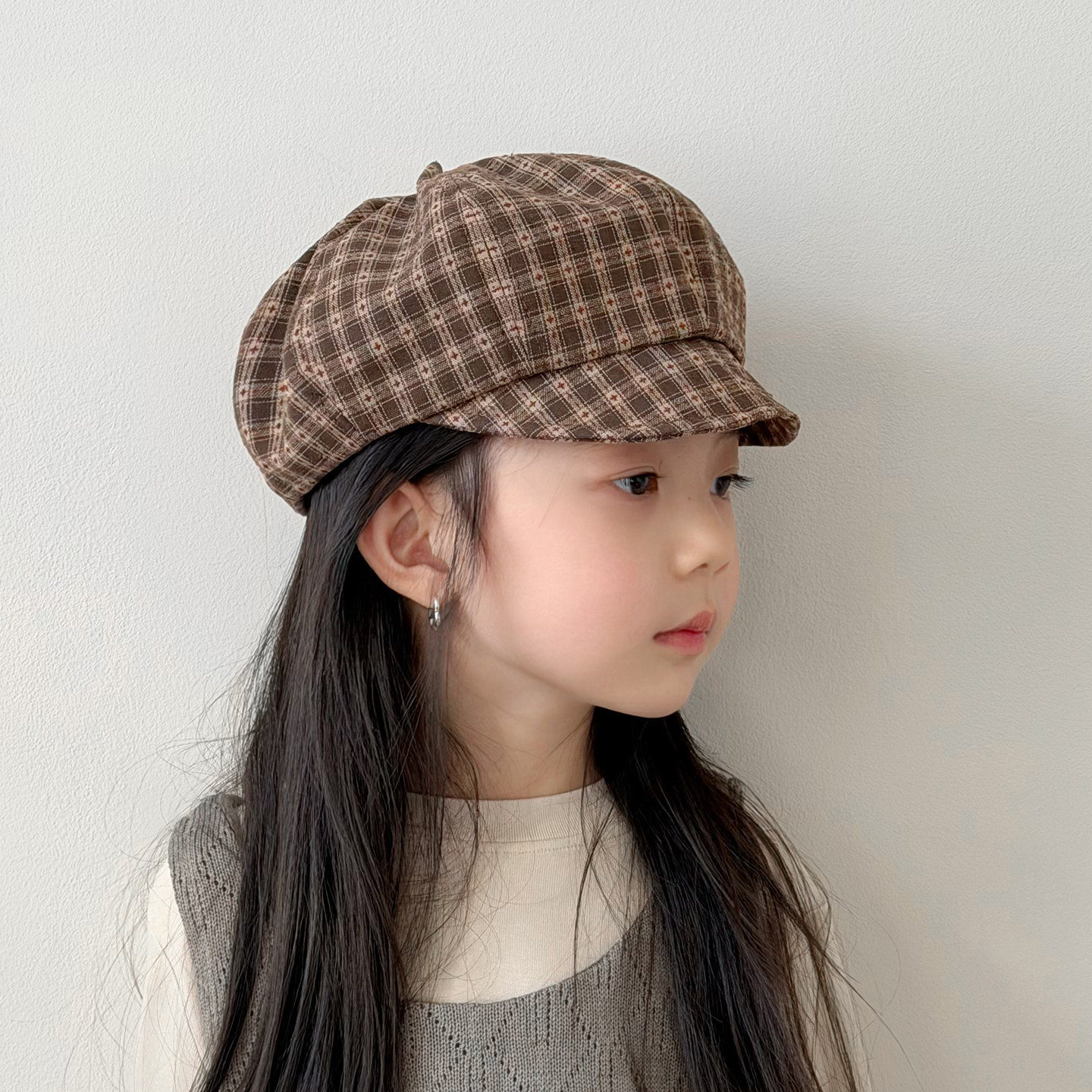 儿童帽子女孩2026新款秋冬季复古