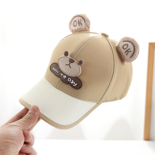 儿童帽子男孩2026新款春秋季薄款棒球帽可爱超萌一岁男童鸭舌帽潮